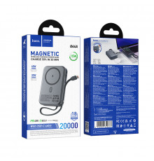 УМБ Power Bank Hoco Q44A Origen dual 20000mAh PD45W (with cable Type-C) з бездротовою зарядкою