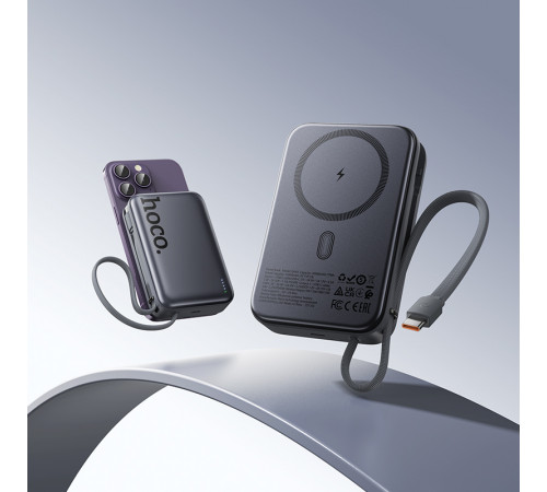 УМБ Power Bank Hoco Q44A Origen dual 20000mAh PD45W (with cable Type-C) з бездротовою зарядкою