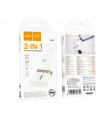 Card Reader (Перехідник OTG) Hoco UA40 Crystal 2in1 Lightning to SD+TF (maximum support 2TB) 480Mbps