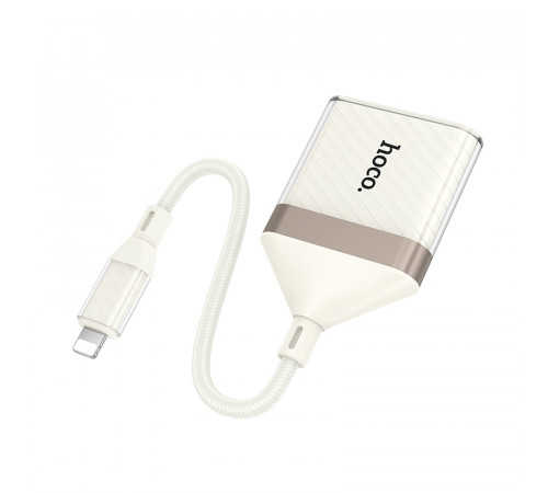 Card Reader (Перехідник OTG) Hoco UA40 Crystal 2in1 Lightning to SD+TF (maximum support 2TB) 480Mbps