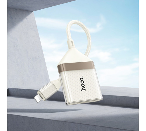 Card Reader (Перехідник OTG) Hoco UA40 Crystal 2in1 Lightning to SD+TF (maximum support 2TB) 480Mbps