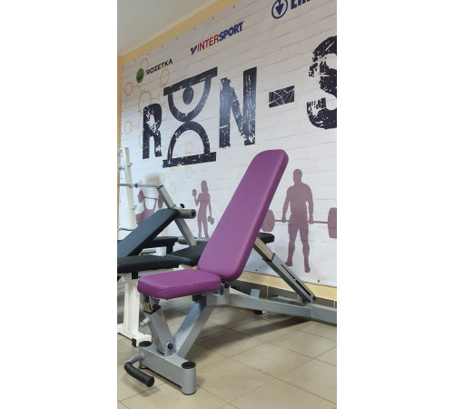 Профессиональная скамья со стойками RN-Sport black rock + 4 грифа, 115 кг блинов