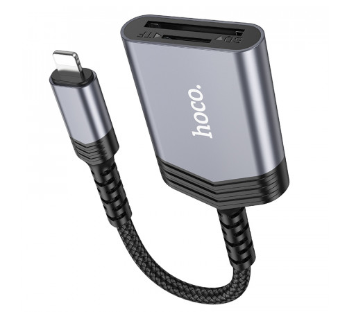 Card Reader (Перехідник OTG) Hoco UA25 2in1 Lightning to SD+TF 2TB 480Mbps