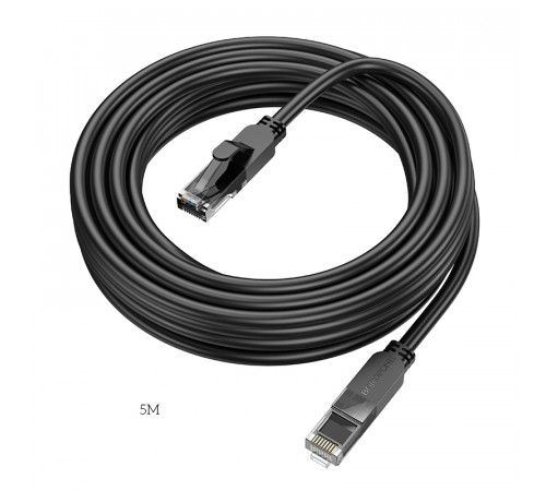 Кабель мережевий патч-корд для інтернету Borofone BUS01 Category 6 Gigabit 5m