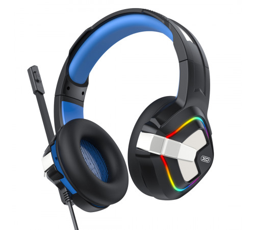 Навушники XO GE-08 Static RGB Long Game USB+Dual 3.5mm з мікрофоном