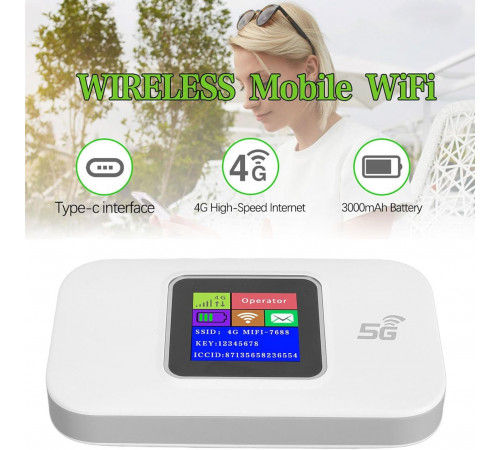 Портативний модем Mobile Wi-Fi Pro DT2004 300Mbps з екраном 3000mAh 11.4Wh