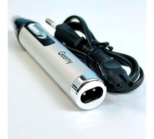 Чоловічий набір Geemy GM-3107 3в1 з 3 насадками (машинка для стрижки, тример для носа та вух, бритва)