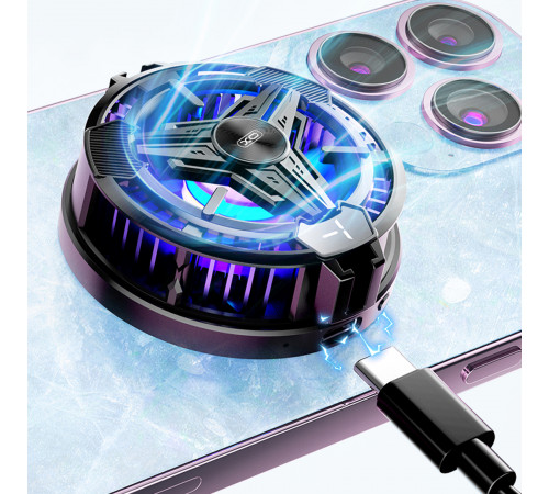 Охолоджувач для телефону XO SL03 з цифровим дисплеєм (магнітний+затискач)