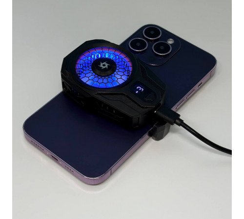 Охолоджувач для телефону XO SL08 (2 швидкості, з цифровим дисплеєм) Кабель: Type-C 1.2m 2A