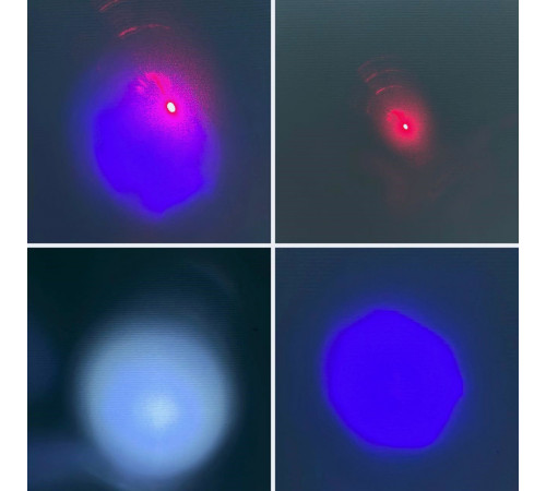 Лазерна указка 9617 (ліхтарик, LED,UV, 3 акумулятори LR44, з карабіном)