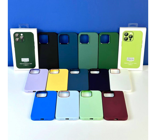 Накладка Premium quality Silicone Case+Metal AG+Magnetic+BOX LOGO iPhone 13 Pro Max