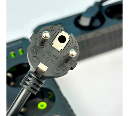 Мережевий подовжувач UA Power F44U 3USB 4 розетки 6m