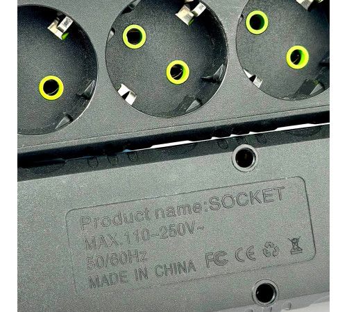 Мережевий подовжувач UA Power F43U 3USB 3 розетки 2m