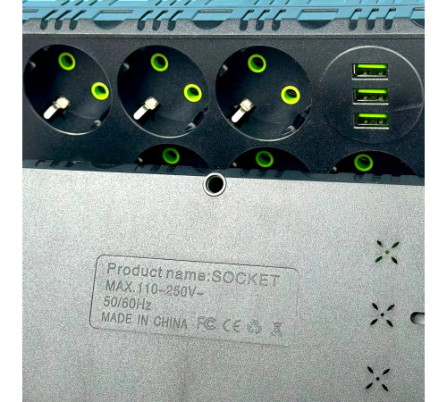 Мережевий подовжувач UA Power F17U 3USB 6 розеток 6m