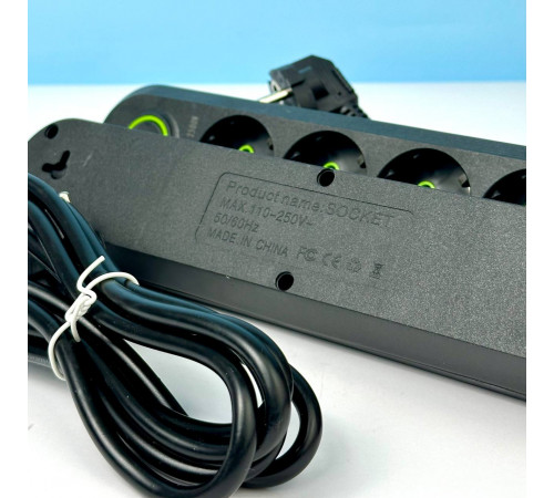 Мережевий подовжувач UA Power F04U 3USB 4 розетки 6m