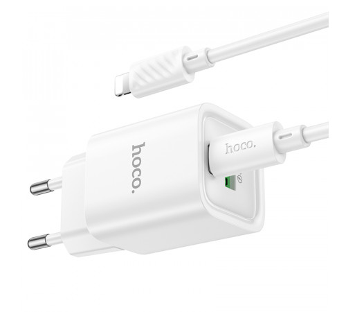 Мережевий зарядний пристрій Hoco C149A Charm PD30W+QC3.0 Type-C to Lightning