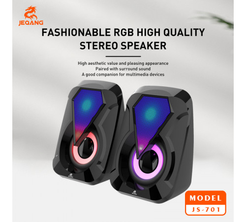 Колонка комп'ютерна JEQANG JS-701 RGB (11,0*8,0*6,0 см)