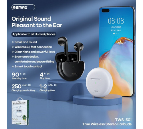 Бездротові навушники Remax TWS-50i Stereo ANC