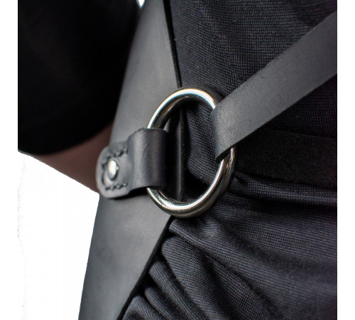 Шкіряний фартух Daddy Smoke чорний