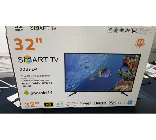 ТБ 32 HD DVB-T2, Smart, Android 14.0 (AOSP), 1G+8G, Dolby; E-SHARE;