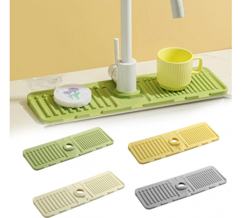 Силиконовая насадка-брызговик на смеситель для раковины,коврик Drain mat	 LY-692  (220)