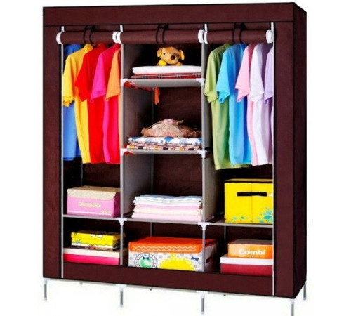 Тканинна шафа HCX Storage Wardrobe 88130 Є темно червона (6) (10)