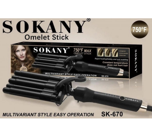Потрійна плойка-щипці для завивки волосся Sokany SK-670 SK-670 (24)