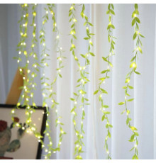 Гірлянда ЗЕЛЕНА ІВА 4 метр ТЕПЛИЙ SF-55 КОД 3638 (100)