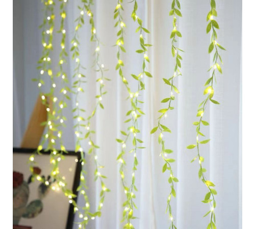 Гірлянда ЗЕЛЕНА ІВА 4 метр ТЕПЛИЙ SF-55 КОД 3638 (100)