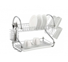 Сушарка настільна для посуду A-PLUS 1154 з 40 СМ кишенями для приладів та чашок 935 (14)