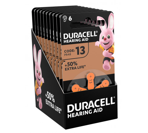 Батарейка DURACELL PR41 size 13 (6шт.) (для слухових апаратів)