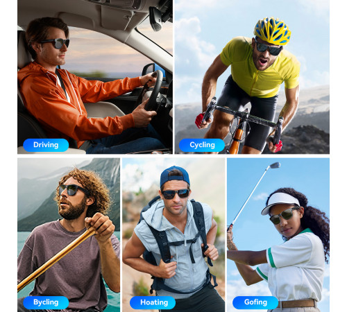 Смарт-окуляри XO E9 Weiqi Audio Bluetooth+UV Protective (3.7V, 80mAh*2)