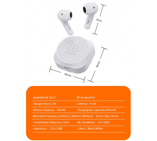 Бездротові навушники WUW R215