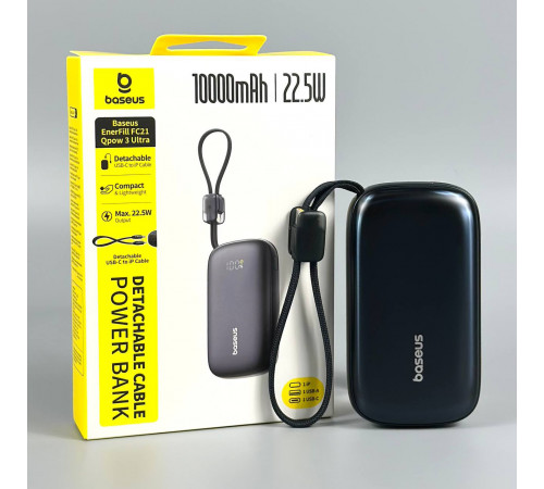 УМБ Power Bank Baseus EnerFill FC21 Qpow 3 Ultra 10000mAh 22.5W (with cable Type-C to Lightning) (E0027L00)