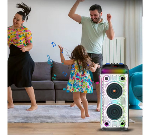 УЦІНКА Колонка Sing-e ZQS8282 RGB з мікрофоном та пультом 60W, 5000mAh (73,0*32,5*32,0 см) (тріщина на ручці)