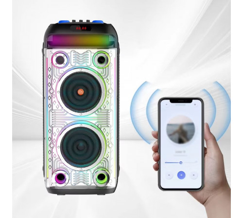 УЦІНКА Колонка Sing-e ZQS8282 RGB з мікрофоном та пультом 60W, 5000mAh (73,0*32,5*32,0 см) (тріщина на ручці)