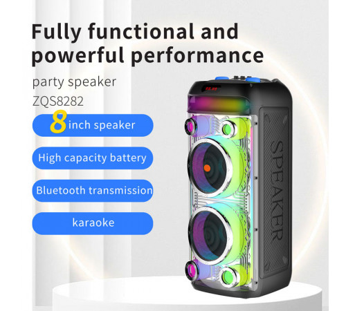 УЦІНКА Колонка Sing-e ZQS8282 RGB з мікрофоном та пультом 60W, 5000mAh (73,0*32,5*32,0 см) (тріщина на ручці)