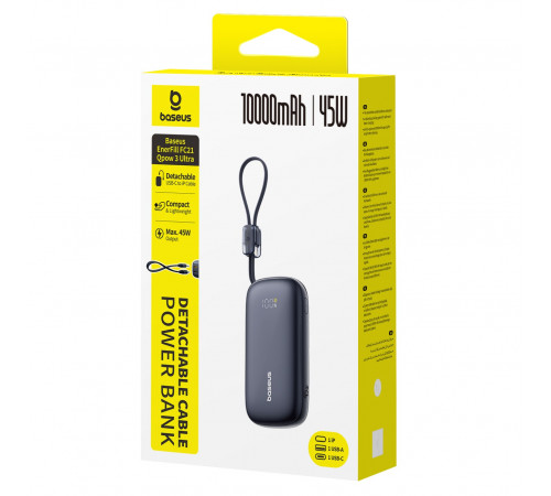 УМБ Power Bank Baseus EnerFill FC21 Qpow 3 Ultra 10000mAh 45W (with cable Type-C to Lightning) (E0027Q00)