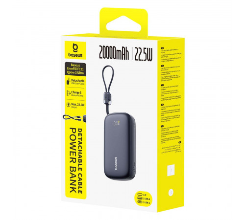 УМБ Power Bank Baseus EnerFill FC21 Qpow 3 Ultra 20000mAh 22.5W (with cable Type-C to Lightning) (E0027M00)