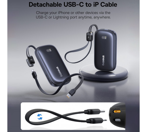 УМБ Power Bank Baseus EnerFill FC21 Qpow 3 Ultra 20000mAh 22.5W (with cable Type-C to Lightning) (E0027M00)