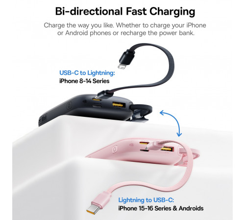 УМБ Power Bank Baseus EnerFill FC21 Qpow 3 Ultra 20000mAh 22.5W (with cable Type-C to Lightning) (E0027M00)