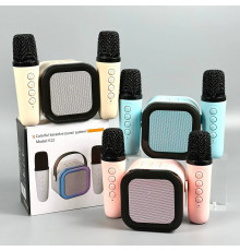 Колонка K12 з 2-ма мікрофонами Bluetooth, SD, RGB (9*9*7см)