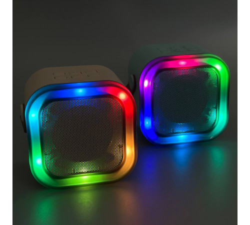 Колонка K12 з 2-ма мікрофонами Bluetooth, SD, RGB (9*9*7см)
