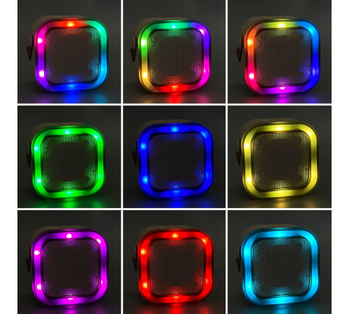 Колонка K12 з 2-ма мікрофонами Bluetooth, SD, RGB (9*9*7см)