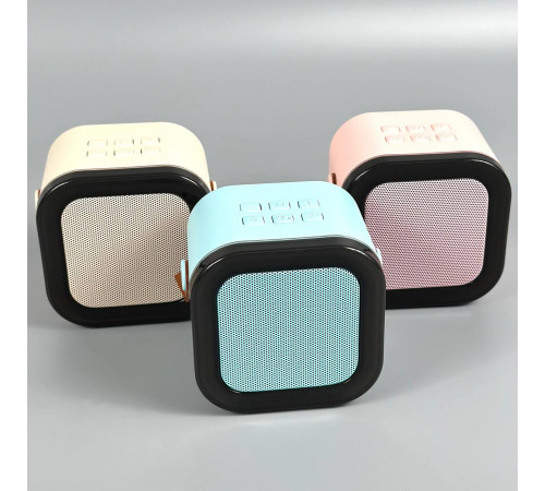 Колонка K12 з 2-ма мікрофонами Bluetooth, SD, RGB (9*9*7см)
