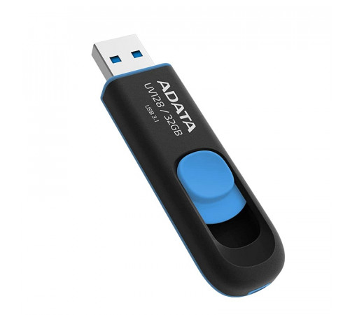 Флеш-накопичувач ADATA USB 3.2  UV 128 32Gb Black/Blue (AUV128-32G-RBE)