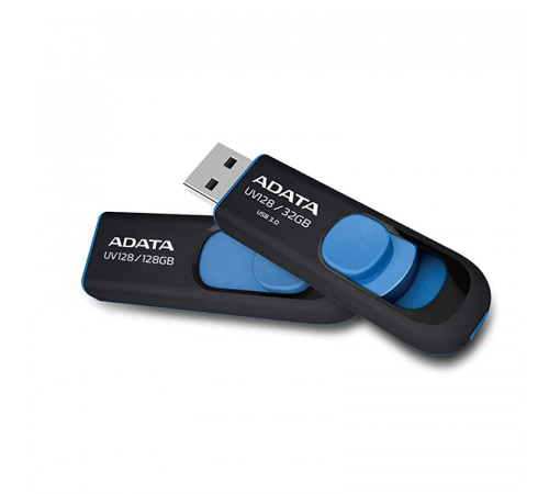 Флеш-накопичувач ADATA USB 3.2  UV 128 32Gb Black/Blue (AUV128-32G-RBE)