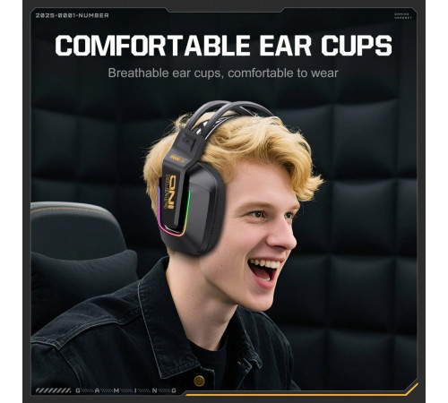 Навушники комп'ютерні Onikuma GT828 Gaming з мікрофоном та з 3ма режимами (Bluetooth 5.3, дротове, 2.4G)