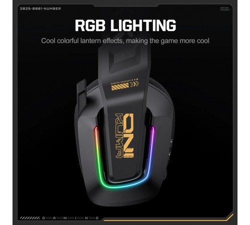 Навушники комп'ютерні Onikuma GT828 Gaming з мікрофоном та з 3ма режимами (Bluetooth 5.3, дротове, 2.4G)