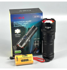 Ліхтар CB-B53-TG White light (3 акумулятори 18650, Power Bank, індикація заряду, Zoom, Type-C)